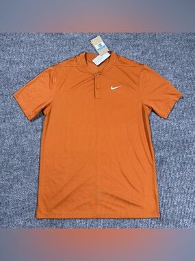 Nike Court Large Dri-Fit Victory Blade Polo Golf Shirt Orange DH0838-802 Medium
